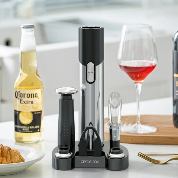 Set desfacător de vin Circle Joy CJ-TZ09  25 W / Gray photo 9
