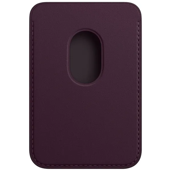 Husă Portmoneu Apple iPhone 12 - 14 All Apple/ MagSafe Back/ Piele/ Dark Cherry photo 2