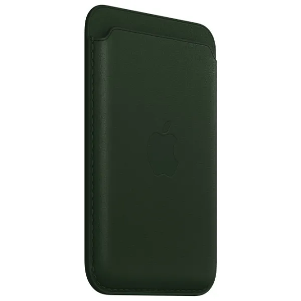Husă Portmoneu Apple iPhone 12 - 14 All Apple/ MagSafe Back/ Piele/ Sequoia Green photo 3