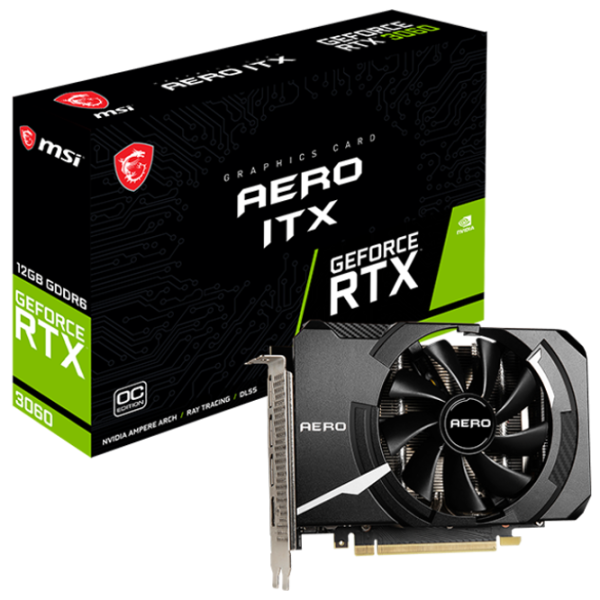 Placă video MSI GeForce RTX 3060 AERO ITX OC PCI Express x16 4.0 / 12 GB photo 5 Placă video MSI GeForce RTX 3060 AERO ITX OC PCI Express x16 4.0 / 12 GB photo 5
