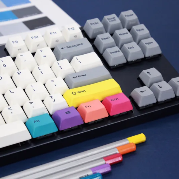 Tastatură Varmilo VEA87 CMYK Cherry MX Silent Red Cu fir/ Multicolor photo 7