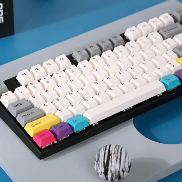 Tastatură Varmilo VEA87 CMYK Cherry MX Silent Red Cu fir/ Multicolor photo 8