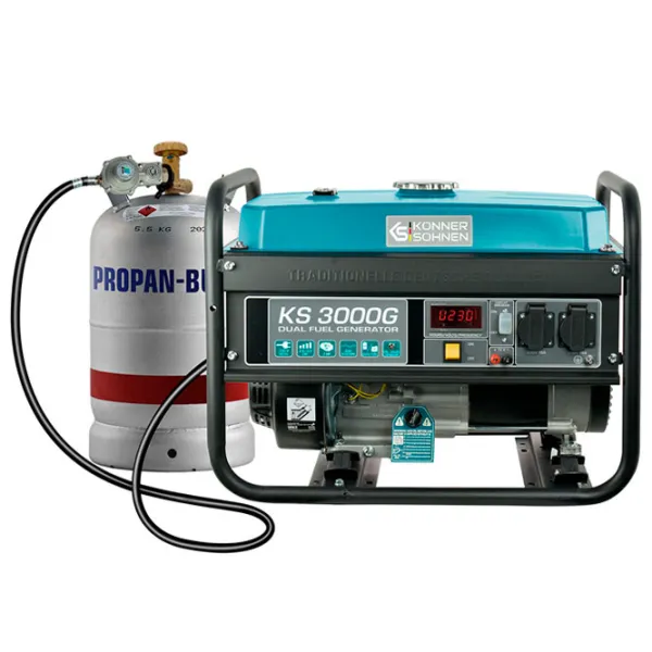 Генератор Könner & Söhnen KS 3000G 230 В Бензин, газ/ 2.6 кВт photo 2