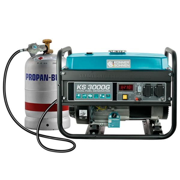 Генератор Könner & Söhnen KS 3000G 230 В Бензин, газ/ 2.6 кВт photo 2