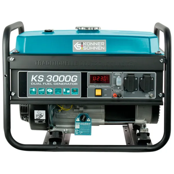 Генератор Könner & Söhnen KS 3000G 230 В Бензин, газ/ 2.6 кВт photo 4