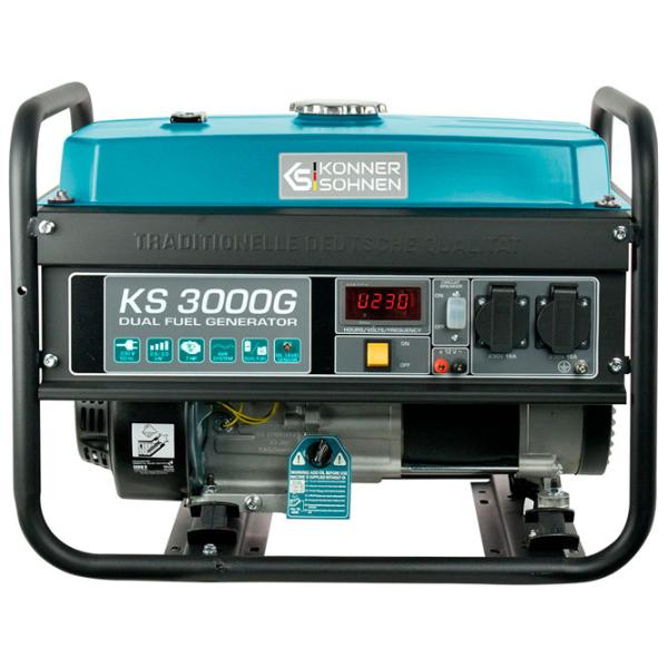 Генератор Könner & Söhnen KS 3000G 230 В Бензин, газ/ 2.6 кВт photo 4