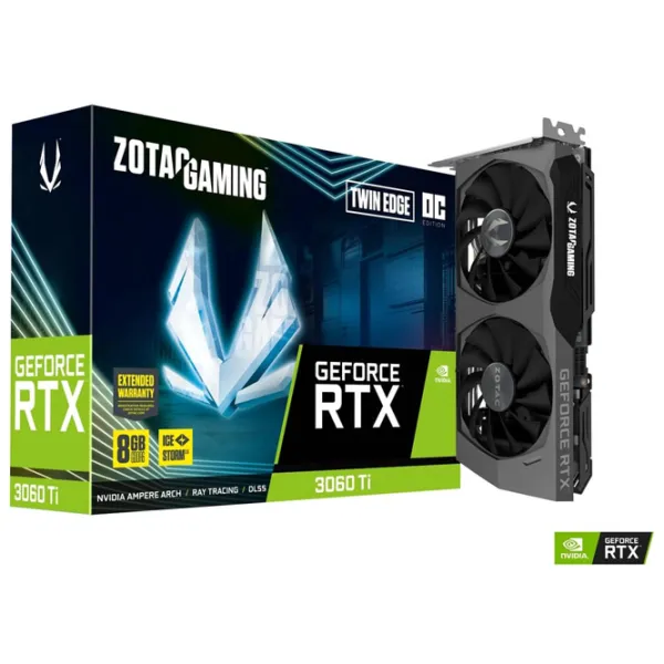 Видеокарта Zotac GeForce RTX 3060 Ti Twin Edge OC PCI Express x16 4.0 / 8 ГБ photo 5 Видеокарта Zotac GeForce RTX 3060 Ti Twin Edge OC PCI Express x16 4.0 / 8 ГБ photo 5