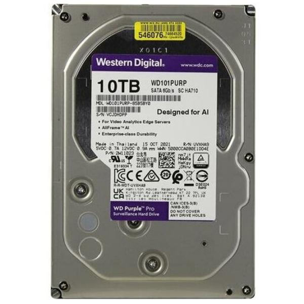 HDD Western Digital Purple Pro Surveillance 10 ТБ WD101PURP/ Серебристый photo 3