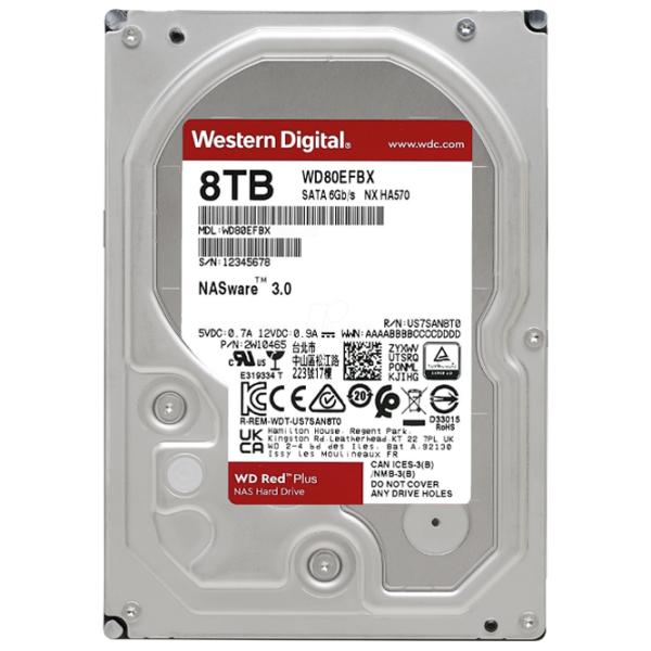 HDD Western Digital Red Plus 8 ТБ WD80EFZZ/ Серебристый photo 3