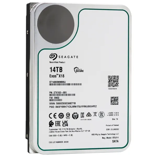 HDD Seagate Exos X18 14 TB ST14000NM000J/ Silver photo 3
