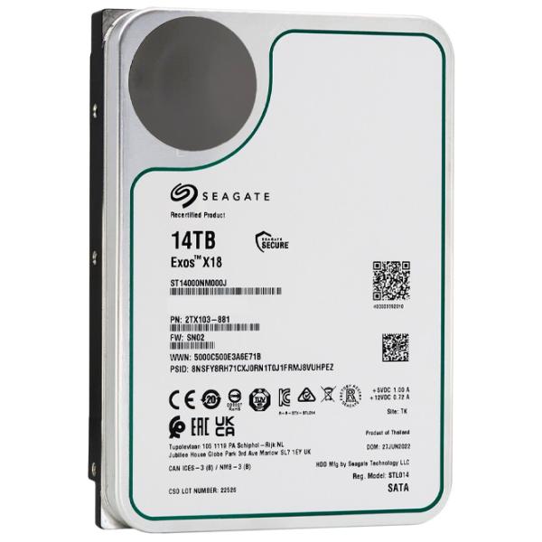 HDD Seagate Exos X18 14 TB ST14000NM000J/ Silver photo 3