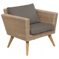 Set mobilă terasă Jumi Malmo Ratan artificial/ Sticlă/ Rattan artificial/ Beige photo 4