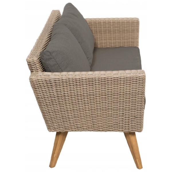 Set mobilă terasă Jumi Malmo Ratan artificial/ Sticlă/ Rattan artificial/ Beige photo 5 Set mobilă terasă Jumi Malmo Ratan artificial/ Sticlă/ Rattan artificial/ Beige photo 5