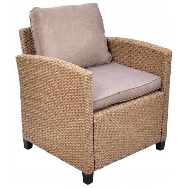 Set mobilă terasă Jumi Milano Ratan artificial/ Polipropilenă/ Rattan artificial/ Beige photo 4