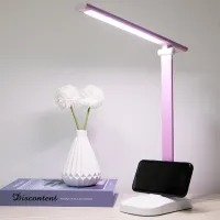 Lampă de masă Desk lamp WS-2020 Rechargable White mode Pink photo 4
