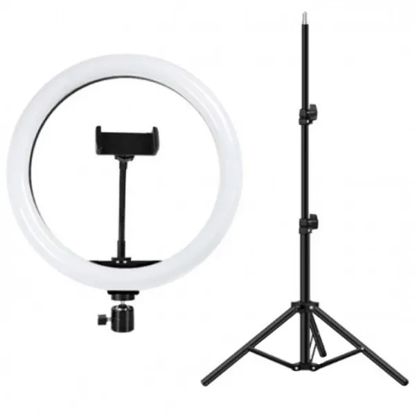 Trepied cu lampă Selfie Ring Light MJ33 304 mm Black photo 3