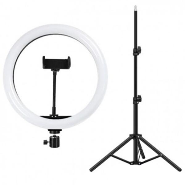 Trepied cu lampă Selfie Ring Light MJ33 304 mm Black photo 3