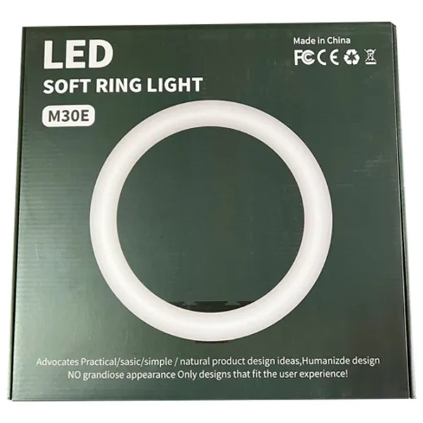 Trepied cu lampă Selfie Ring Light M30E 304 mm Black photo 5