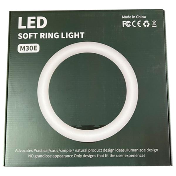 Trepied cu lampă Selfie Ring Light M30E 304 mm Black photo 5