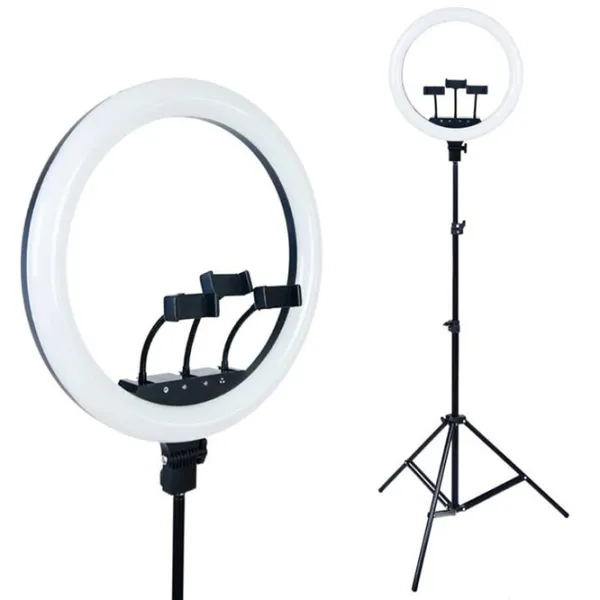 Штатив с круглой лампой Selfie Ring Light M-45 457 мм Черный photo 2
