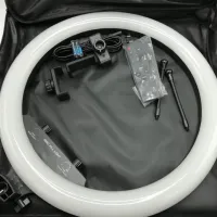 Trepied cu lampă Selfie Ring Light M-45 457 mm Black photo 6