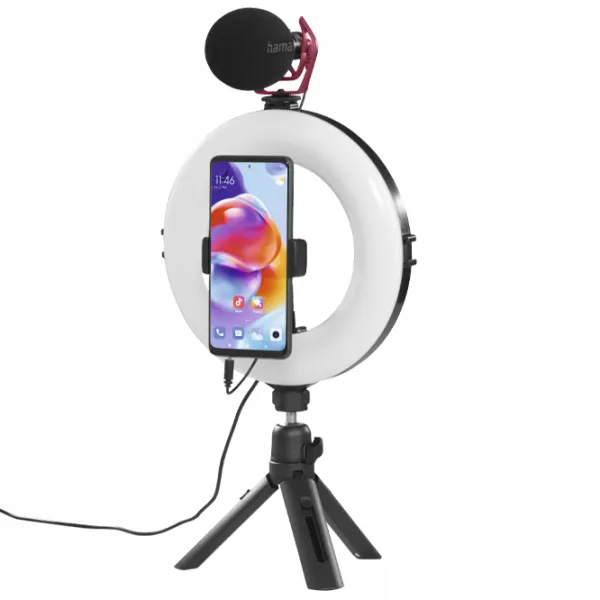 Штатив с круглой лампой Hama SpotLight Smart 80 II (4657) 203 мм Черный photo 8