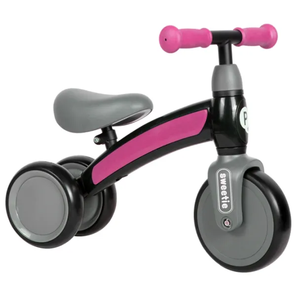Bicicletă fără pedale Qplay Sweetie Metal/ Pink Black photo 2 Bicicletă fără pedale Qplay Sweetie Metal/ Pink Black photo 2