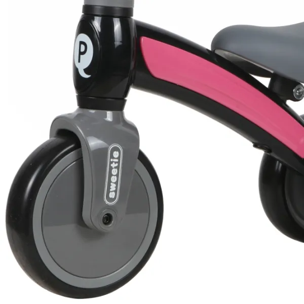 Bicicletă fără pedale Qplay Sweetie Metal/ Pink Black photo 4 Bicicletă fără pedale Qplay Sweetie Metal/ Pink Black photo 4