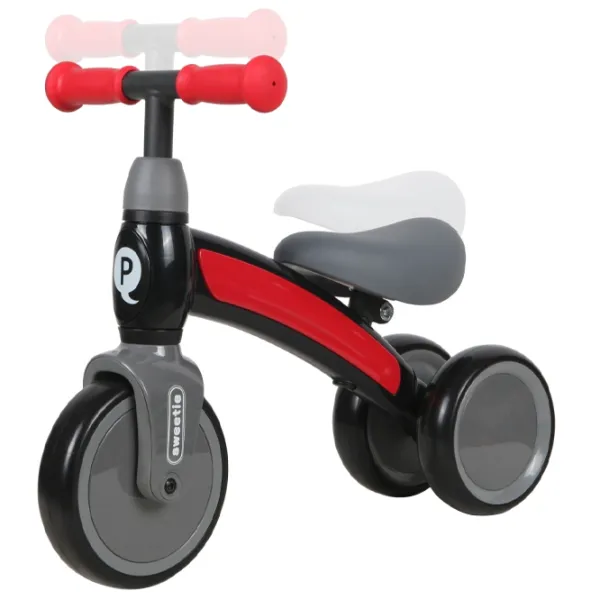 Bicicletă fără pedale Qplay Sweetie Metal/ Red Black photo 4 Bicicletă fără pedale Qplay Sweetie Metal/ Red Black photo 4