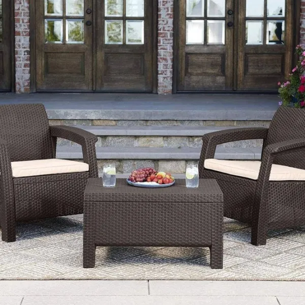 Masă de grădină Keter Corfu II Table (207786) Pătrat/ Cappucino photo 6