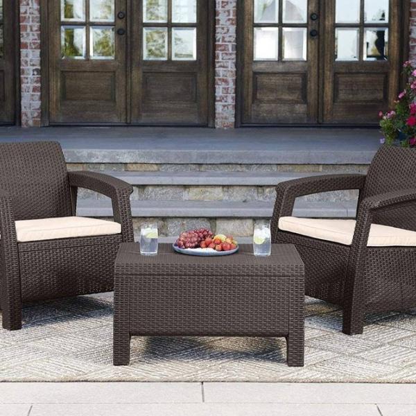 Masă de grădină Keter Corfu II Table (207786) Pătrat/ Cappucino photo 6