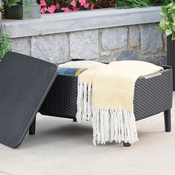 Masă de grădină Keter Salemo Table (244102) Dreptunghiular/ Graphite photo 4