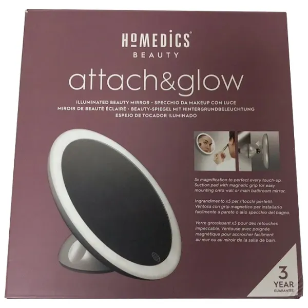 Зеркало для макияжа HoMedics MIR-SR821-EU Белый photo 5 Зеркало для макияжа HoMedics MIR-SR821-EU Белый photo 5