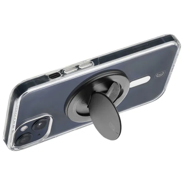 Suport pentru telefon Cellularline Ring Stand Mag RINGSTANDMAGK Black photo 2