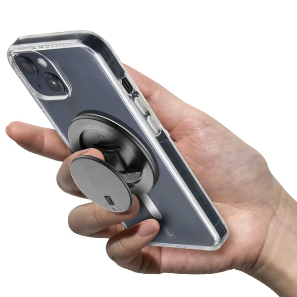 Suport pentru telefon Cellularline Ring Stand Mag RINGSTANDMAGK Black photo 4