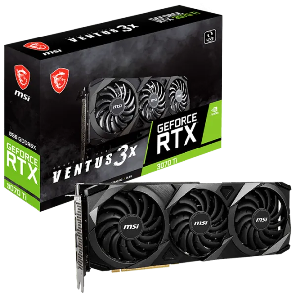 Видеокарта MSI GeForce RTX 3070 Ti VENTUS 3X OC PCI Express x16 4.0 / 8 ГБ photo 6 Видеокарта MSI GeForce RTX 3070 Ti VENTUS 3X OC PCI Express x16 4.0 / 8 ГБ photo 6