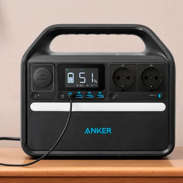 Centrală electrică portabilă Anker 535 LiFePO4 592 Wh / Black photo 10