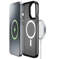 Husă pentru smartphone Apple iPhone 14 Pro Max Cellularline/ MagSafe Back/ TPU/ Black Transparent photo 2