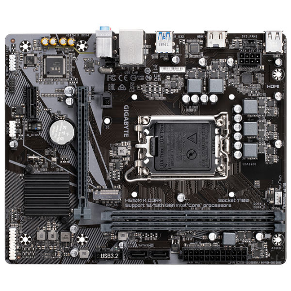 Материнская плата Gigabyte H610M K mATX/ Intel H610 photo 4