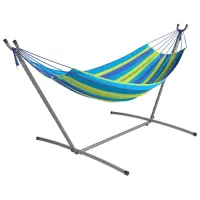 Гамак с рамой FunFit Premium Classic Style 2863 150 кг/ Текстиль/ Синий photo 3