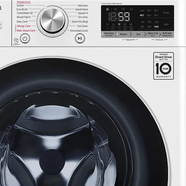 Mașină de spălat cu uscător LG F2DV5S7S1E 7 kg / 1200 rpm / White photo 17