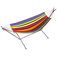 Гамак с рамой FunFit Premium Classic Style 2864 150 кг/ Текстиль/ Разноцветный photo 2