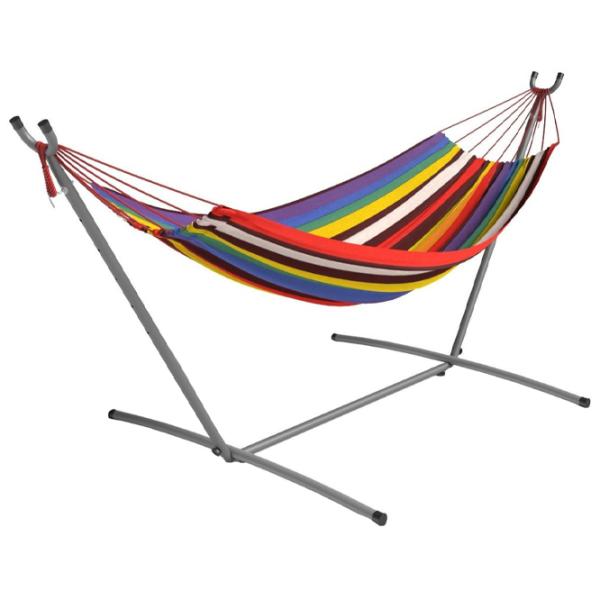 Гамак с рамой FunFit Premium Classic Style 2864 150 кг/ Текстиль/ Разноцветный photo 3 Гамак с рамой FunFit Premium Classic Style 2864 150 кг/ Текстиль/ Разноцветный photo 3