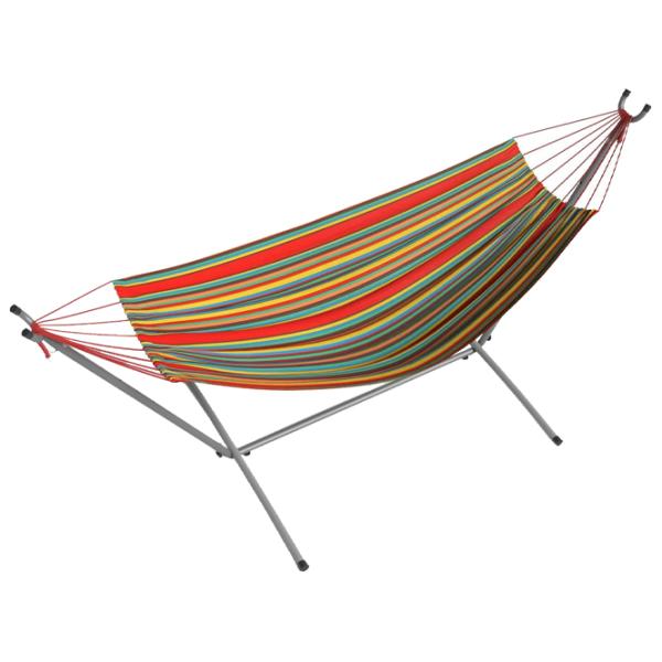 Hamac cu cadru FunFit Premium Classic Style 2865 150 kg/ Țesătură/ Multicolor photo 2