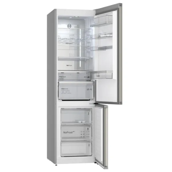 Frigider Bosch KGN394ICF cu congelator jos 363 l / 203 cm / Inox photo 2