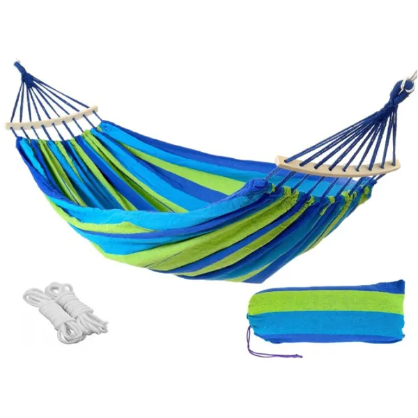 Гамак FunFit Premium Curved Style 2860 150 кг/ Хлопок/ Синий photo 2