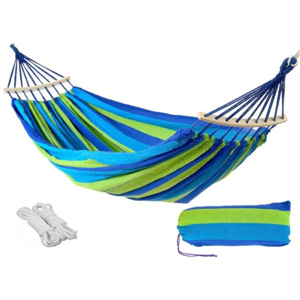 Гамак FunFit Premium Curved Style 2860 150 кг/ Хлопок/ Синий photo 2