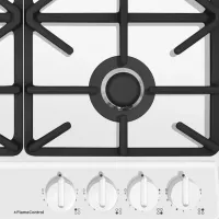 Plită încorporabilă pe gaz Hansa BHGI6515506 Oțel emailat/ White photo 3