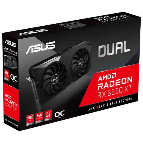 Placă video Asus Radeon RX 6650 XT Dual OC PCI Express x16 4.0 / 8 GB photo 8 Placă video Asus Radeon RX 6650 XT Dual OC PCI Express x16 4.0 / 8 GB photo 8