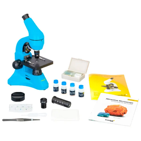 Microscop Levenhuk Rainbow 50L PLUS Biologic/ Azure photo 12